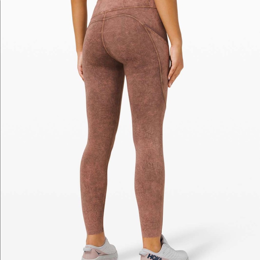 Lululemon fast and free 25 inch leggings ice dye